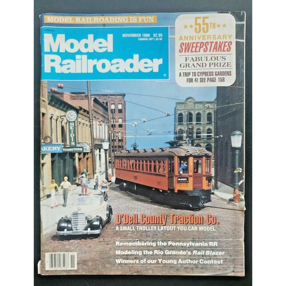 Model Railroader Magazine November 1988 Small Trolley U88‎